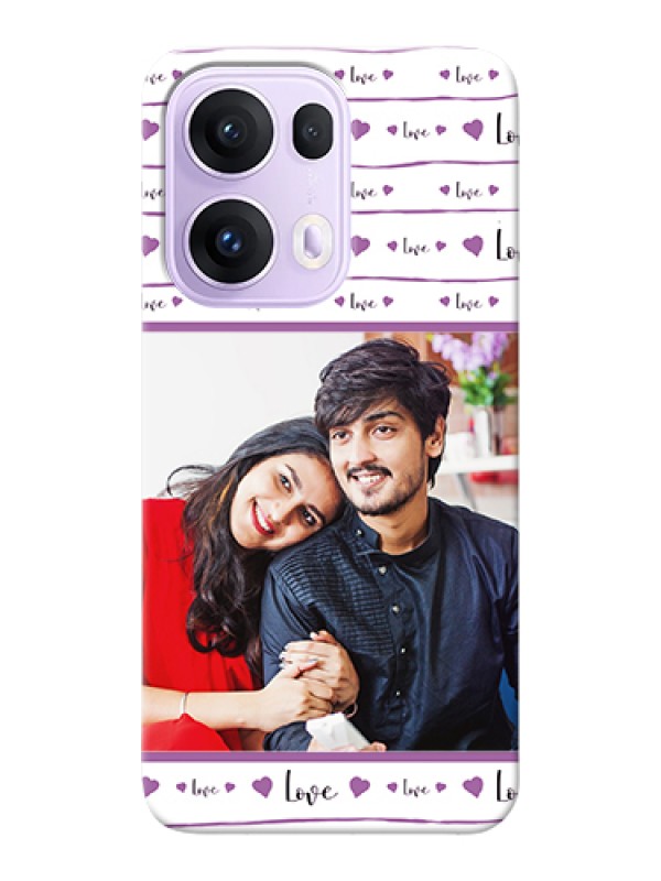 Custom Oppo Reno 13 Pro 5G Custom Hard Phone Case - Couples Heart Design