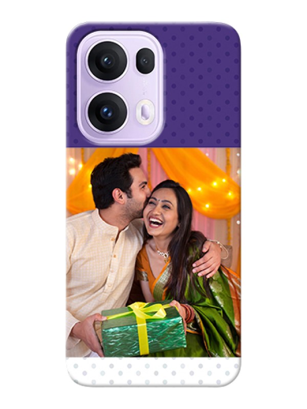 Custom Oppo Reno 13 Pro 5G Custom Hard Phone Case - Violet Colored Pattern Design