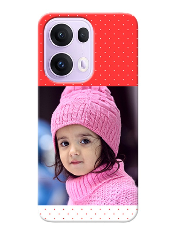 Custom Oppo Reno 13 Pro 5G Custom Hard Phone Case - Red Pattern Design