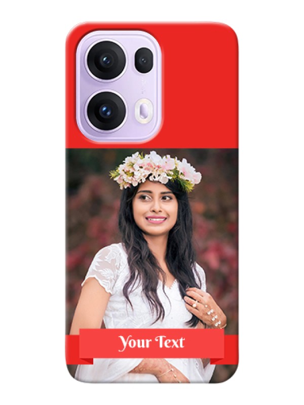 Custom Oppo Reno 13 Pro 5G Custom Hard Phone Case - Simple Red Color Design