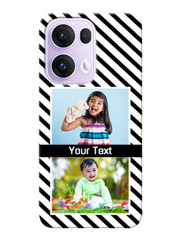 Custom Oppo Reno 13 Pro 5G Custom Hard Phone Case - Black And White Stripes Design