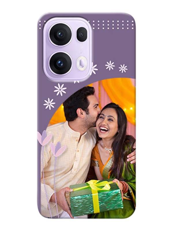 Custom Oppo Reno 13 Pro 5G Custom Hard Phone Case - Lavender Flowers Design