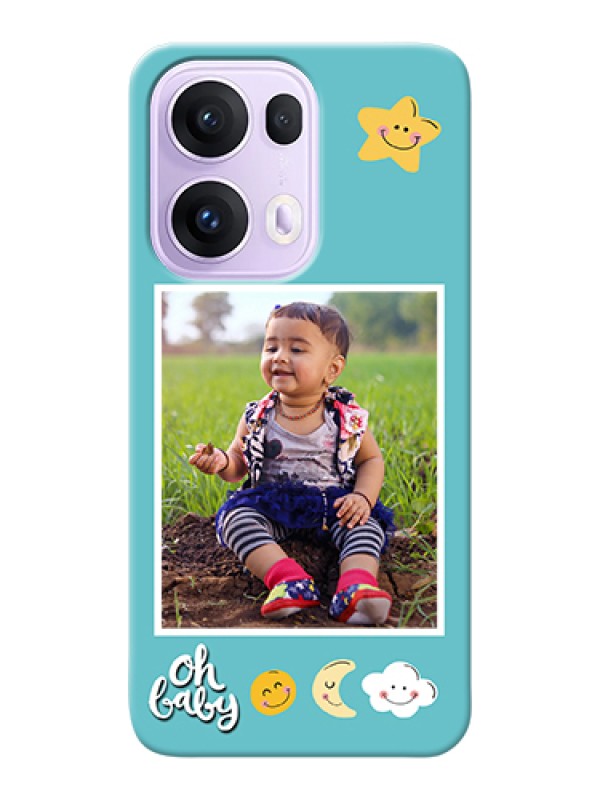 Custom Oppo Reno 13 Pro 5G Custom Hard Phone Case - Smiley Kids Stars Design