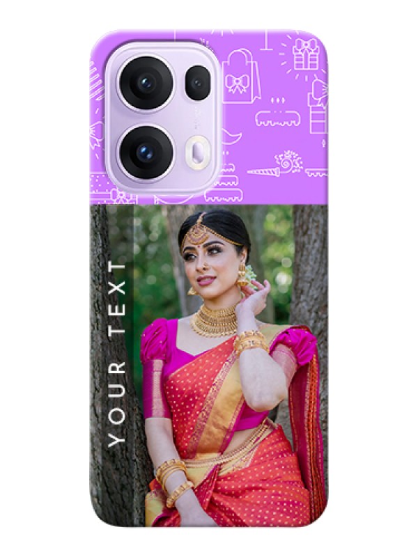 Custom Oppo Reno 13 Pro 5G Custom Hard Phone Case - Birthday Icons Design