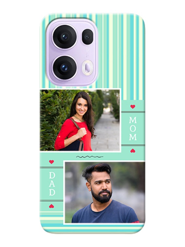 Custom Oppo Reno 13 Pro 5G Custom Hard Phone Case - Mom & Dad Pic Design