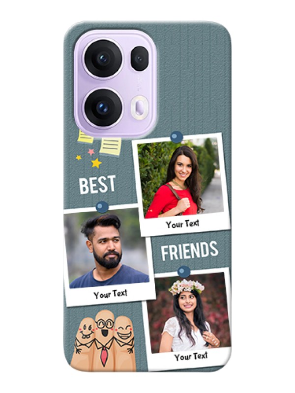 Custom Oppo Reno 13 Pro 5G Custom Hard Phone Case - Sticky Frames And Friendship Design