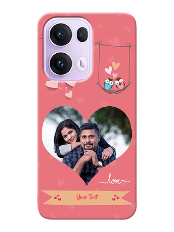 Custom Oppo Reno 13 Pro 5G Custom Hard Phone Case - Peach Color Love Design