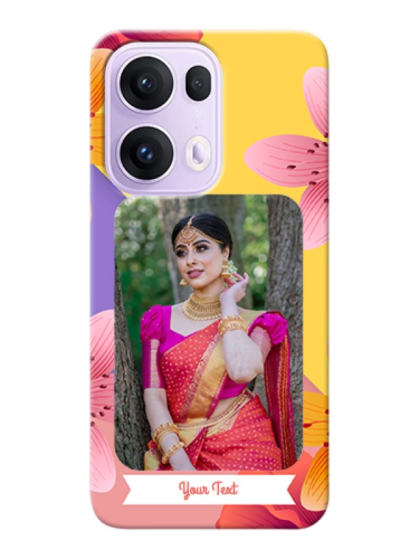 Custom Oppo Reno 13 Pro 5G Custom Hard Phone Case - 3 Image With Vintage Floral Design