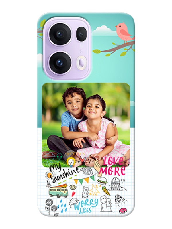 Custom Oppo Reno 13 Pro 5G Custom Hard Phone Case - Doodle Love Design