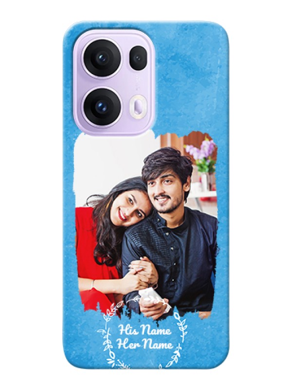 Custom Oppo Reno 13 Pro 5G Custom Hard Phone Case - Blue Color Vintage Design