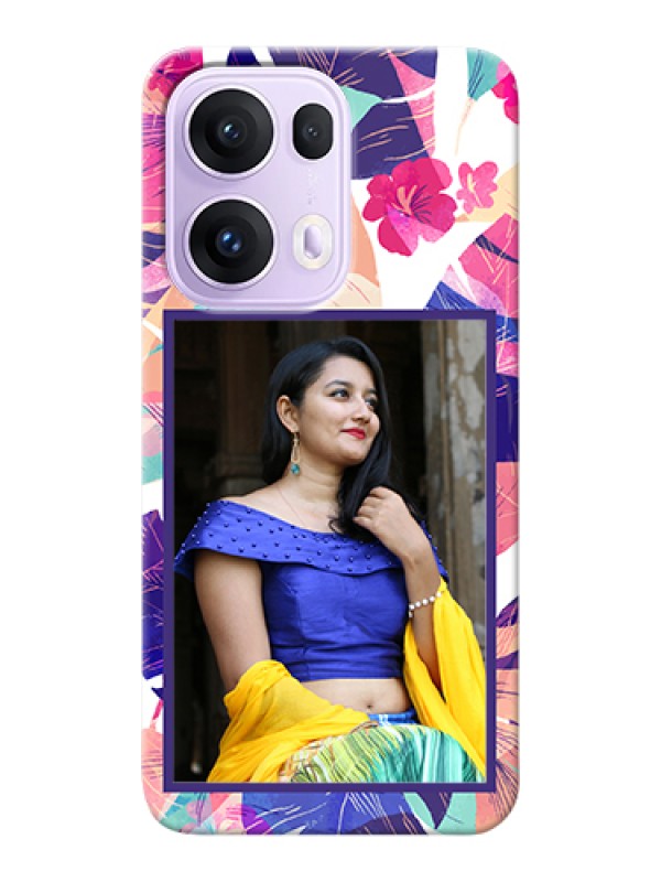 Custom Oppo Reno 13 Pro 5G Custom Hard Phone Case - Abstract Floral Design