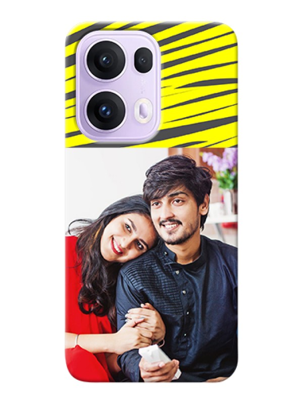 Custom Oppo Reno 13 Pro 5G Custom Hard Phone Case - Yellow Abstract Design