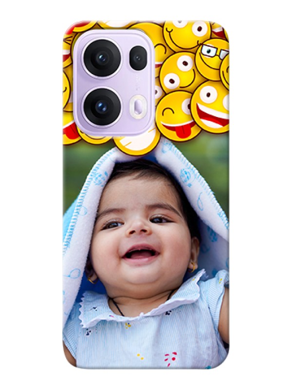 Custom Oppo Reno 13 Pro 5G Custom Hard Phone Case - With Smiley Emoji Design