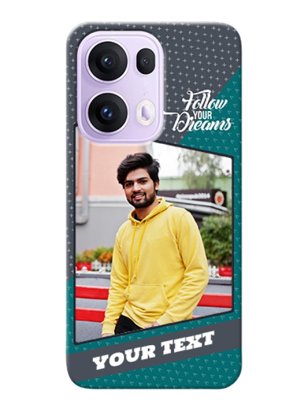 Custom Oppo Reno 13 Pro 5G Custom Hard Phone Case - Background Pattern Design With Quote