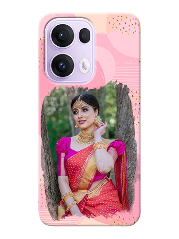 Custom Oppo Reno 13 Pro 5G Custom Hard Phone Case - Gold Glitter Splash Design