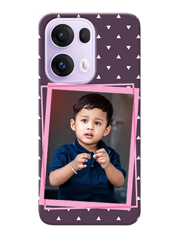 Custom Oppo Reno 13 Pro 5G Custom Hard Phone Case - Triangle Pattern Dotted Design