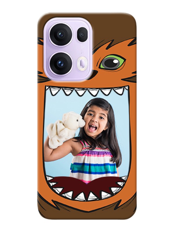 Custom Oppo Reno 13 Pro 5G Custom Hard Phone Case - Owl Monster Back Case Design