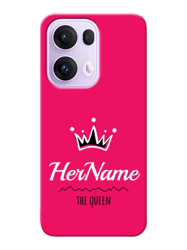 Custom Oppo Reno 13 Pro 5G Custom Hard Phone Case - Queen With Name Design