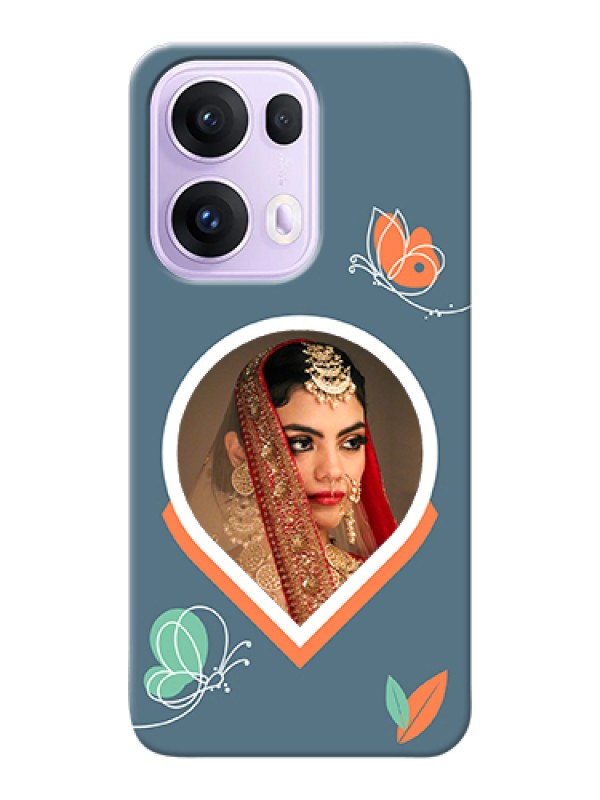 Custom Oppo Reno 13 Pro 5G Custom Hard Phone Case - Droplet Butterflies Design