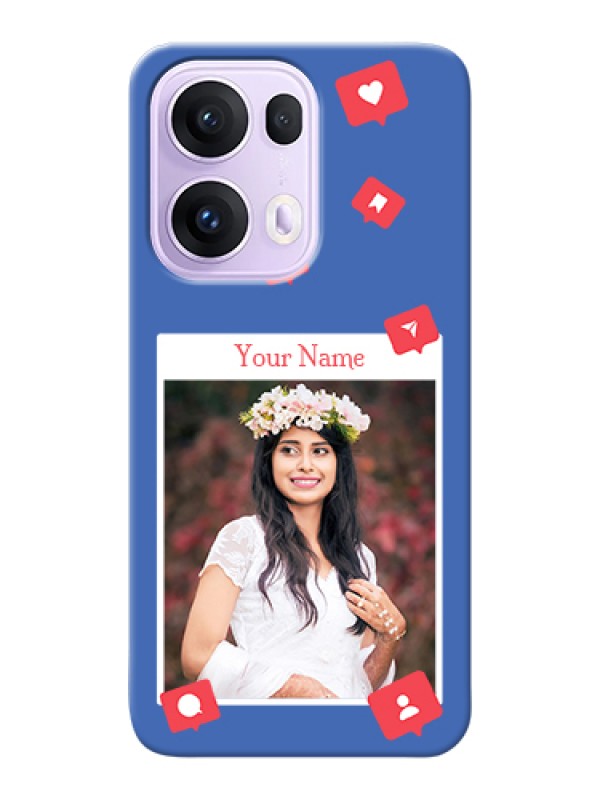 Custom Oppo Reno 13 Pro 5G Custom Hard Phone Case - Like Share And Comment Design