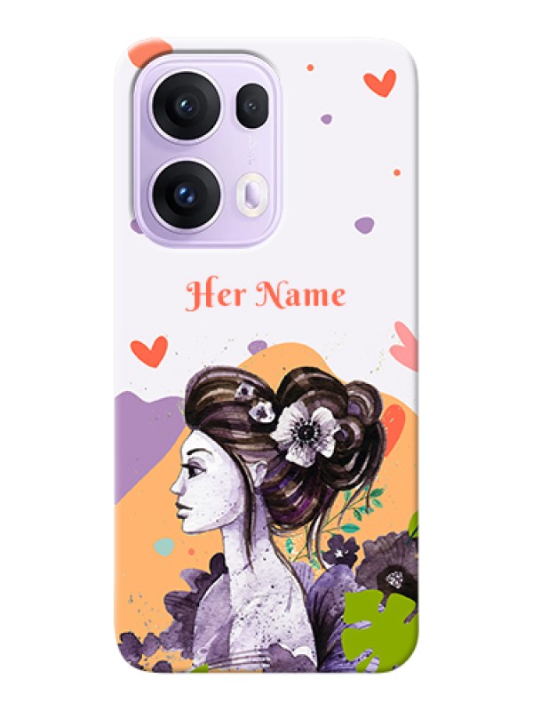 Custom Oppo Reno 13 Pro 5G Custom Hard Phone Case - Woman And Nature Design