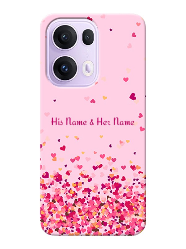 Custom Oppo Reno 13 Pro 5G Custom Hard Phone Case - Floating Hearts Design