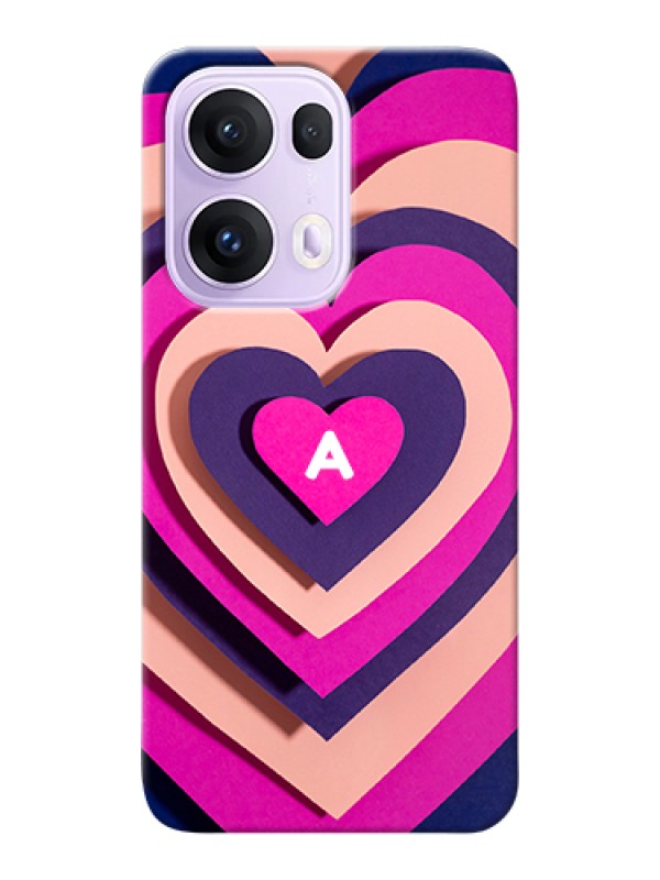 Custom Oppo Reno 13 Pro 5G Custom Hard Phone Case - Cute Heart Pattern Design