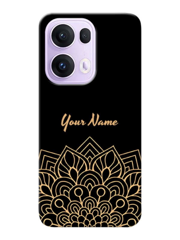 Custom Oppo Reno 13 Pro 5G Custom Hard Phone Case - Golden Mandala Design