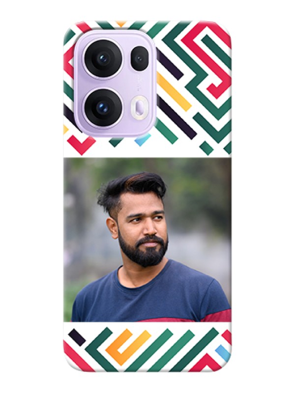 Custom Oppo Reno 13 Pro 5G Custom Hard Phone Case - Colorful Maze Pattern Design