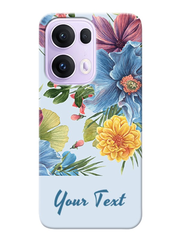 Custom Oppo Reno 13 Pro 5G Custom Hard Phone Case - Stunning Watercolored Flowers Painting Design