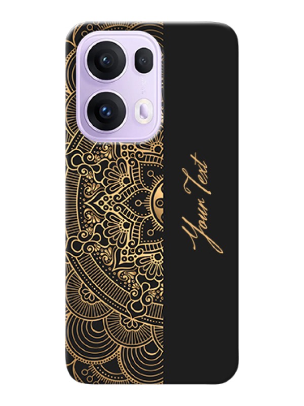Custom Oppo Reno 13 Pro 5G Custom Hard Phone Case - Mandala Art With Custom Text Design