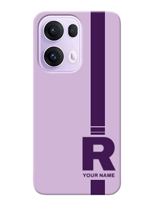 Custom Oppo Reno 13 Pro 5G Custom Hard Phone Case - Simple Dual Tone Stripe With Name Design