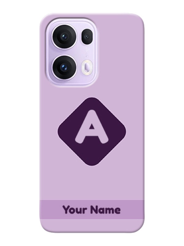 Custom Oppo Reno 13 Pro 5G Custom Hard Phone Case - Custom Letter In Curved Badge Design