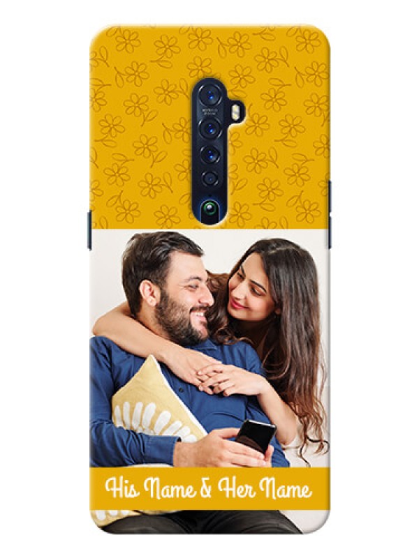 Custom Oppo Reno 2 mobile phone covers: Yellow Floral Design