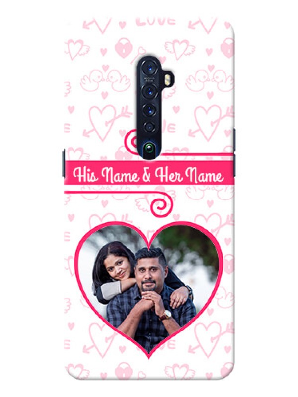 Custom Oppo Reno 2 Personalized Phone Cases: Heart Shape Love Design