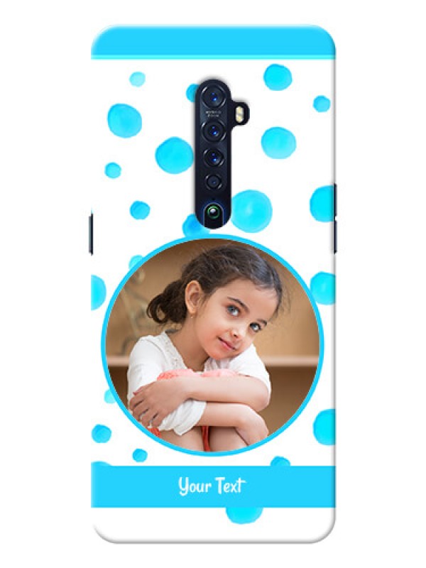 Custom Oppo Reno 2 Custom Phone Covers: Blue Bubbles Pattern Design
