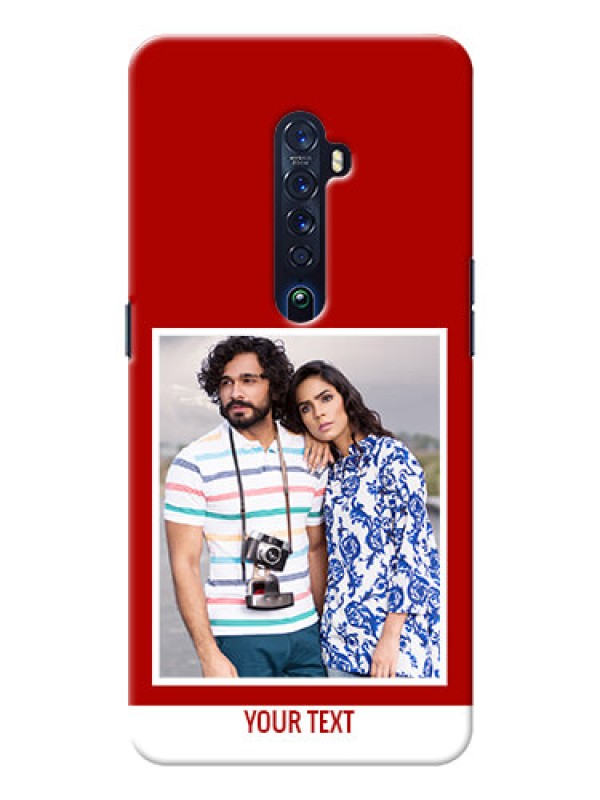 Custom Oppo Reno 2 mobile phone covers: Simple Red Color Design