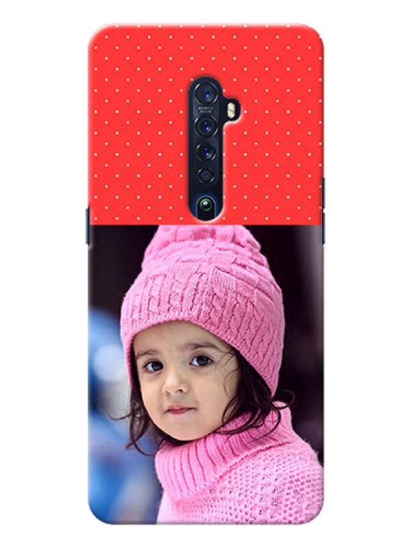 Custom Oppo Reno 2 personalised phone covers: Red Pattern Design