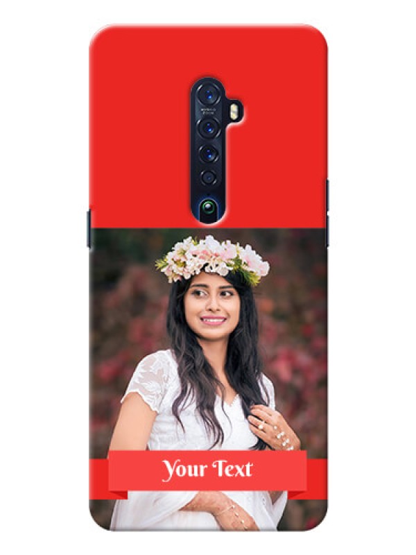 Custom Oppo Reno 2 Personalised mobile covers: Simple Red Color Design