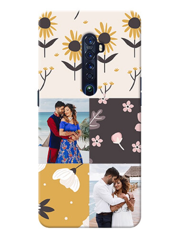 Custom Oppo Reno 2 phone cases online: 3 Images with Floral Design