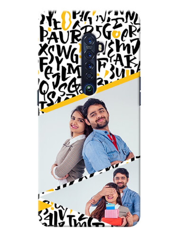 Custom Oppo Reno 2 Phone Back Covers: Letters Pattern Design
