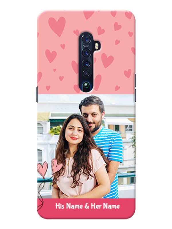 Custom Oppo Reno 2 phone back covers: Love Design Peach Color