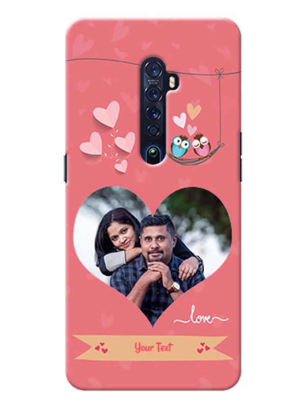 Custom Oppo Reno 2 custom phone covers: Peach Color Love Design 