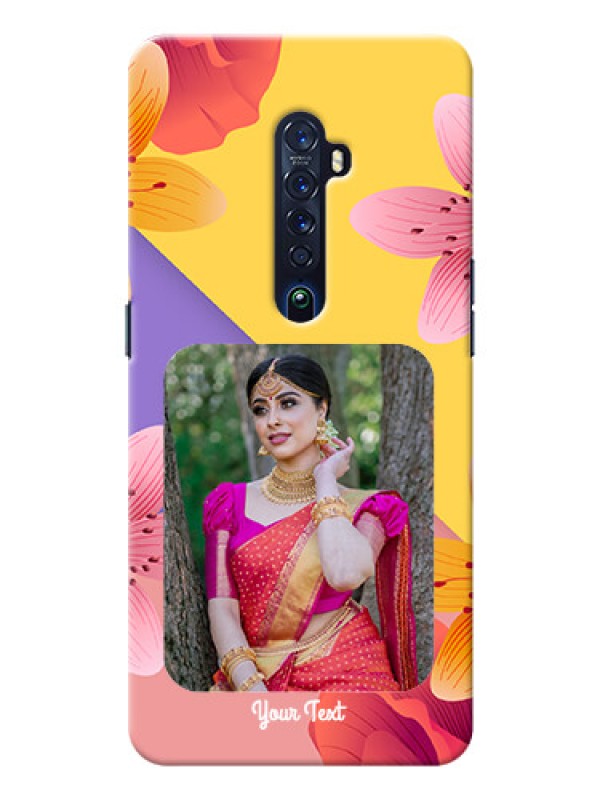 Custom Oppo Reno 2 Mobile Covers: 3 Image With Vintage Floral Design