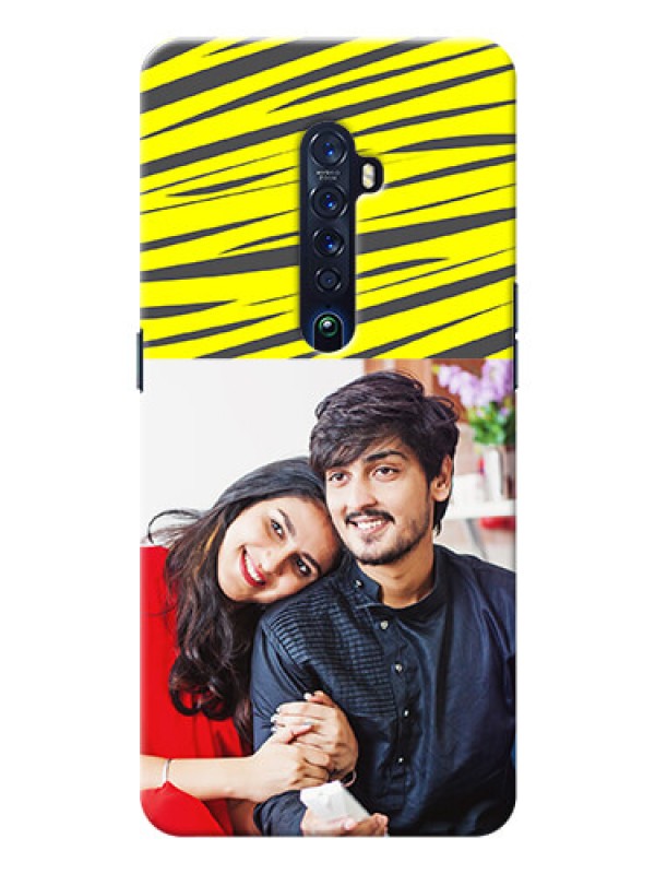 Custom Oppo Reno 2 Personalised mobile covers: Yellow Abstract Design