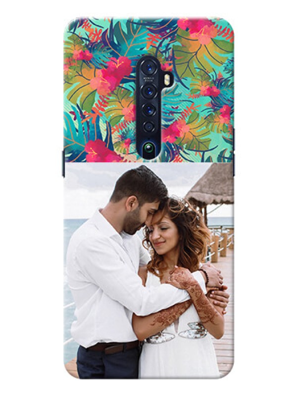 Custom Oppo Reno 2 Personalized Phone Cases: Watercolor Floral Design