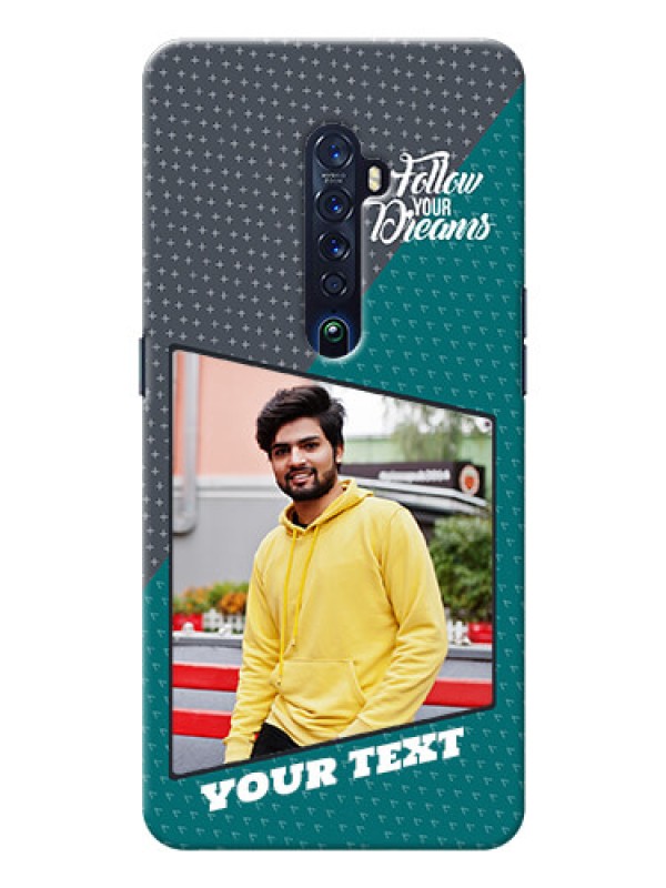 Custom Oppo Reno 2 Back Covers: Background Pattern Design with Quote