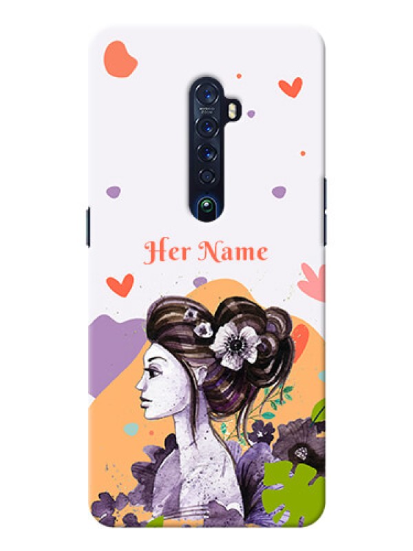 Custom Reno 2 Custom Mobile Case with Woman And Nature Design
