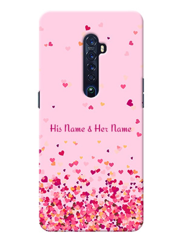 Custom Reno 2 Phone Back Covers: Floating Hearts Design