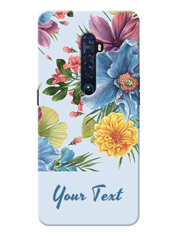 Custom Reno 2 Custom Phone Cases: Stunning Watercolored Flowers Painting Design